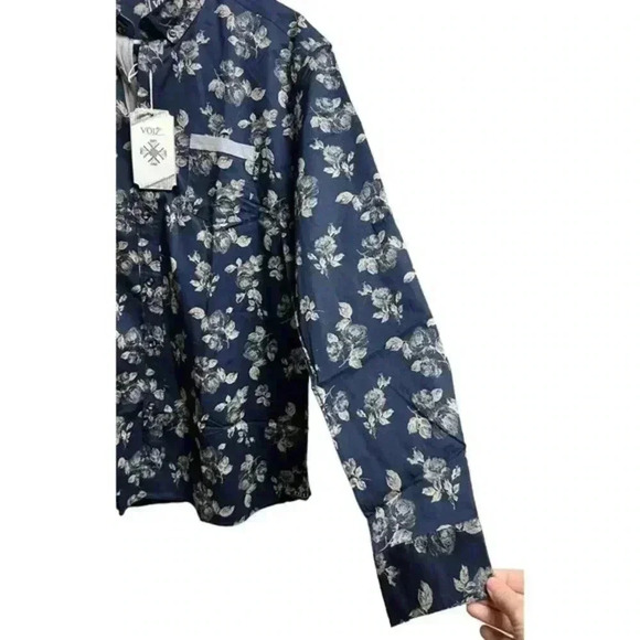 Voiz Homme Long Sleeve Basic Button Down Left Pocket Shirts for Men - Picture 2 of 11